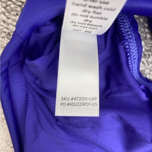Andie The Caledonia Top Medium Blue Lapis Sports Bra Cross Back Swim AT200-LAP - Picture 2 of 8